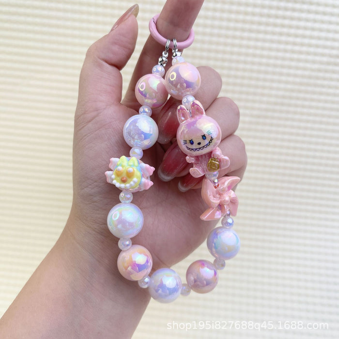 Wholesale Creative Cartoon Hand-painted Beads Mobile Phone Hanging Chain Bag Decorative Pendant DIY Accessories for Girlfriends