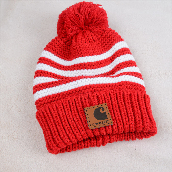 Wholesale Knitted Hats Striped Woolen Hats (F) JDC-FH-KuT015