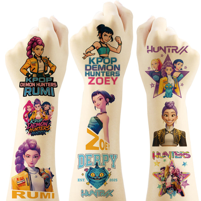 Wholesale 5x5cm K-POP Tattoo Decorative  Sticker
