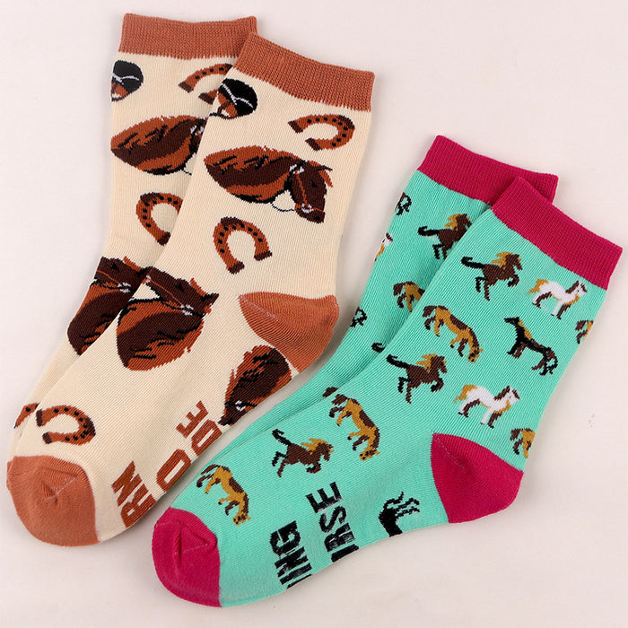 Wholesale Personality Horse Pattern Socks
