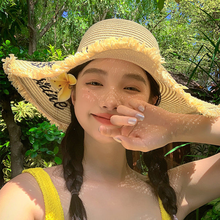 Wholesale Seaside Sun Hat Big Eaves Straw Hat Summer All-match Sunshade Sunscreen Travel
