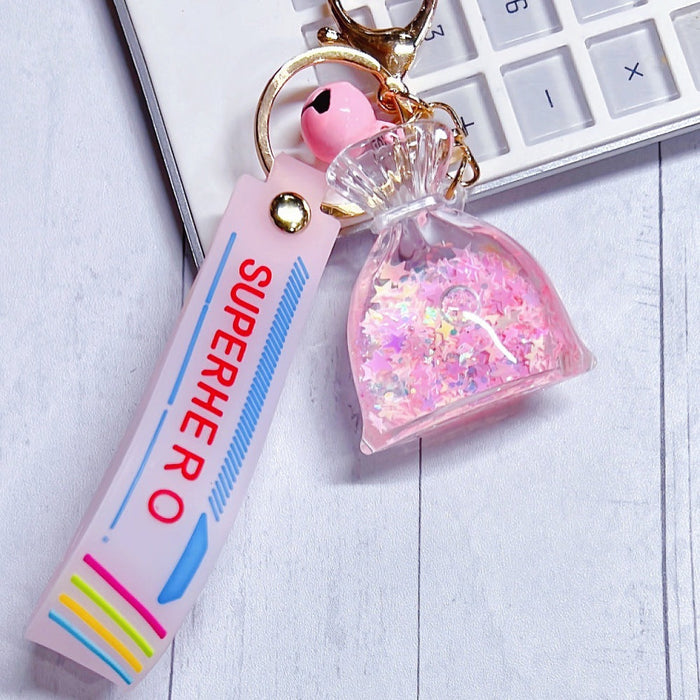 Wholesale acrylic glitter drifting bottles Keychains