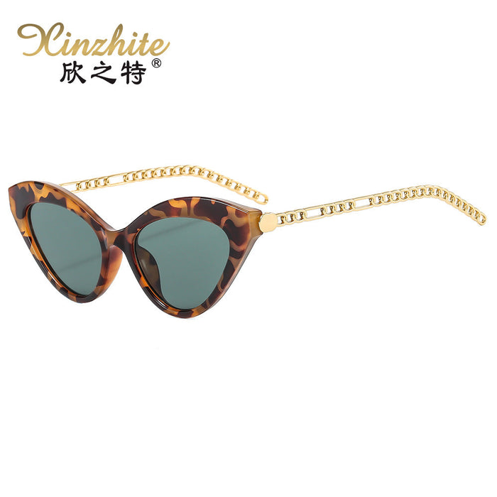 Wholesale Chain Decorated Cat Eye Sunglasses JDC-SG-XZT011