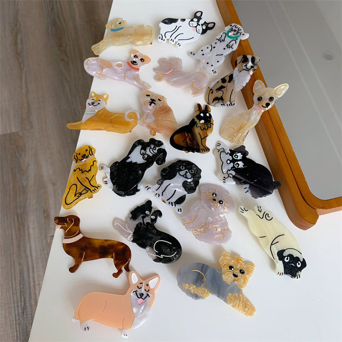 Wholesale Acetic Acid Dog Cartoon Hair Clip JDC-HC-Meiyu002