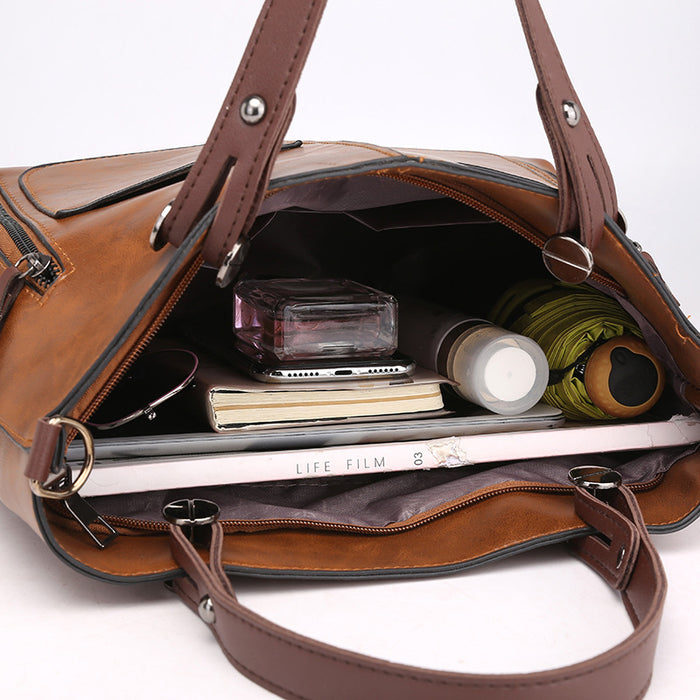 Wholesale Shoulder Bag PU Large Capacity Retro JDC-SD-XXH004