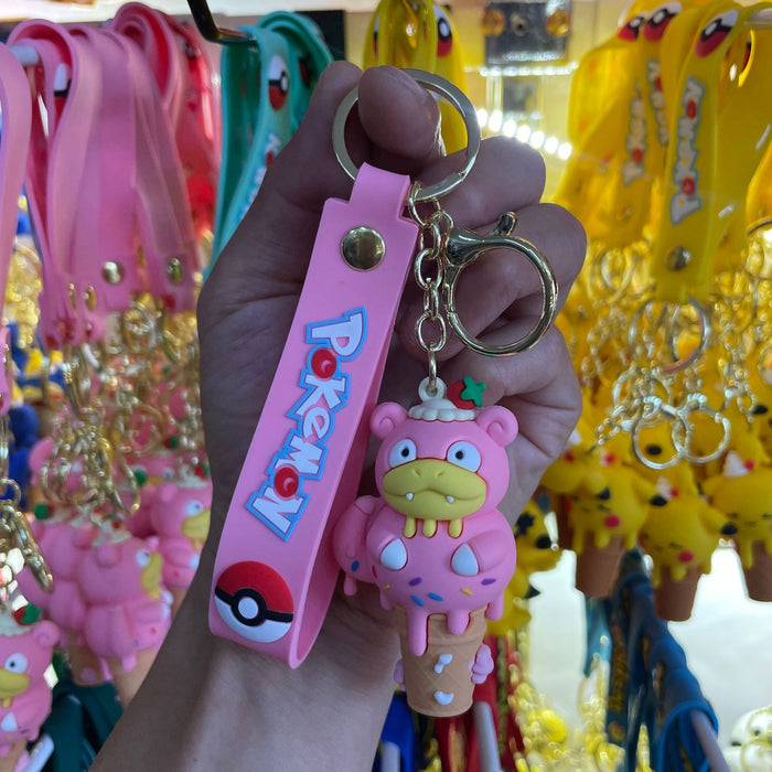 Wholesale Sweet cone ice cream ice cream keychain figurine backpack pendant car keychain