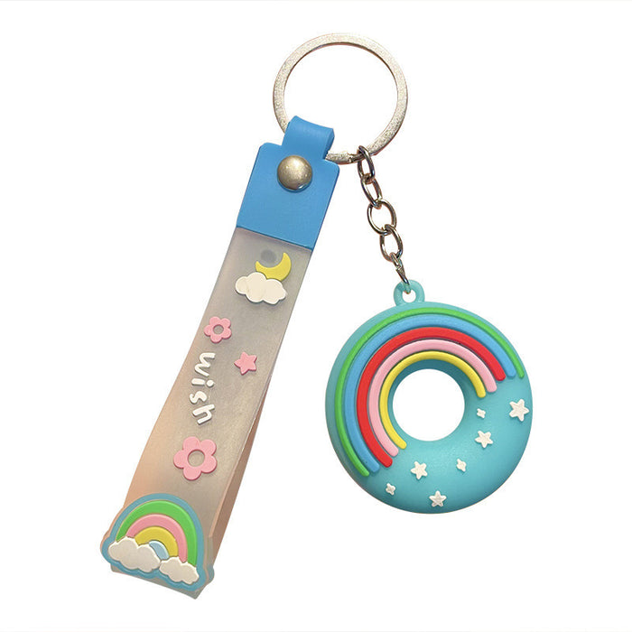 Wholesale PVC Cartoon Donut Keychain JDC-KC-ShiM007