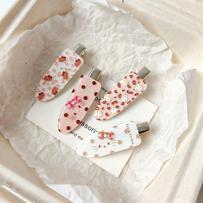 Wholesale Cute cartoon beige leopard print hair clip