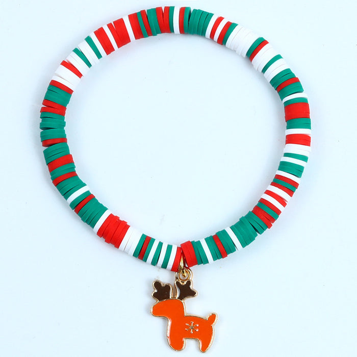 Wholesale Christmas Soft y Bracelet Beaded suit Santa Bell Gift Bracelet