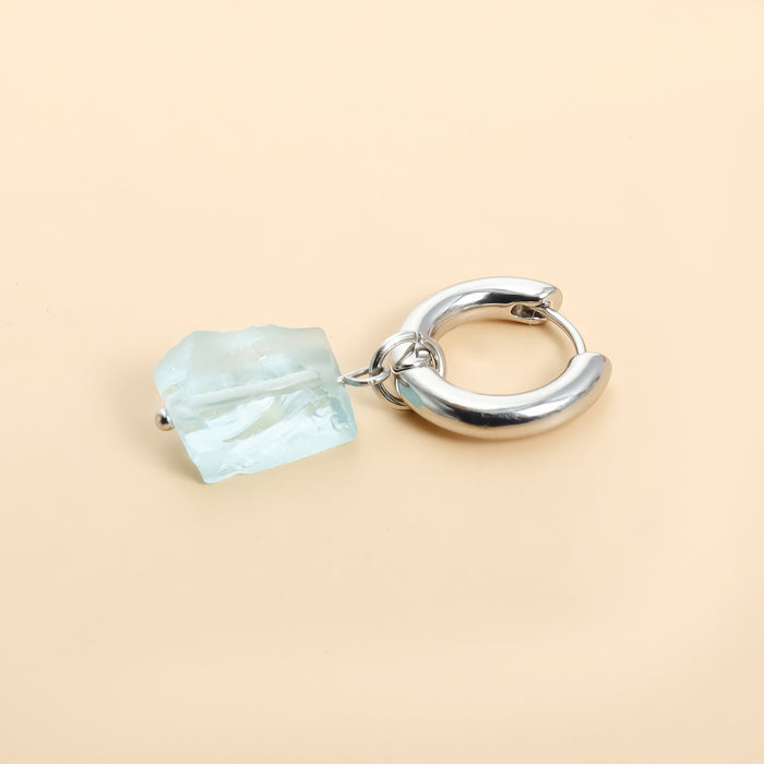Wholesale lava ice vintage design geometric hoop earrings