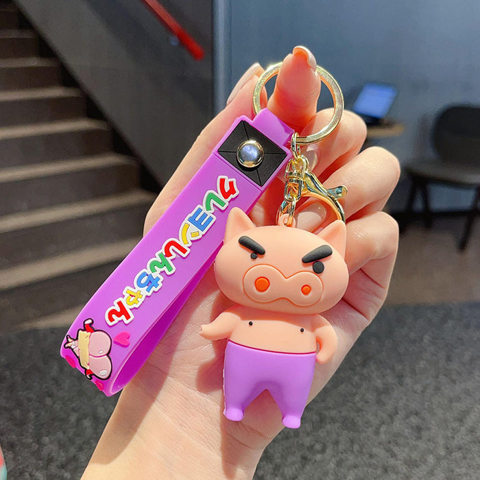Wholesale Cute Cartoon Dinosaur Crocodile PVC Keychain Pendant Trendy Bag Charm And Car Key Accessory Gift For Collectors