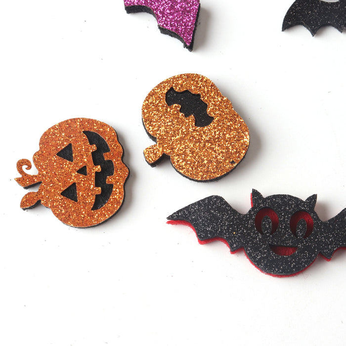 Wholesale  Pumpkin Ghost Felt DIY Hair Clip Craft Kit Decorative Accessory For Kids Boutique Resale Gift