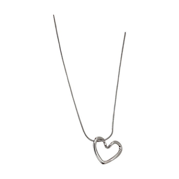 Wholesale Love necklace pendant, titanium steel lock chain, couple's niche design, alloy short piece