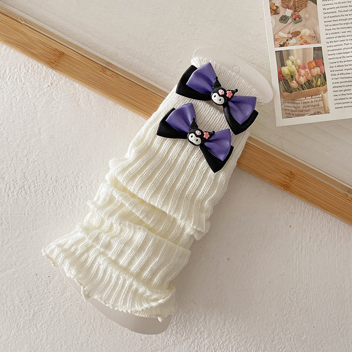 Wholesale Socks Girls'  Spring and Autumn Lolita Wool Knitted Warm Leg Pile Middle Tube Shallow Leg Cover