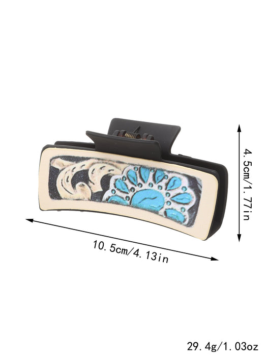 Wholesale Western Wind Cactus Sunflower Pattern Grab Clip Women Shark Clip Hairpin