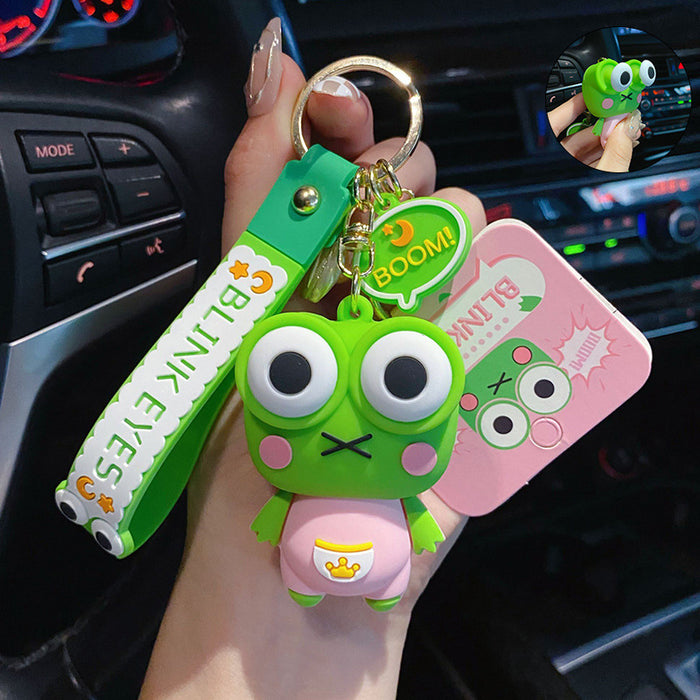 Wholesale Cartoon Frog Cute PVC Keychains JDC-KC-YY004