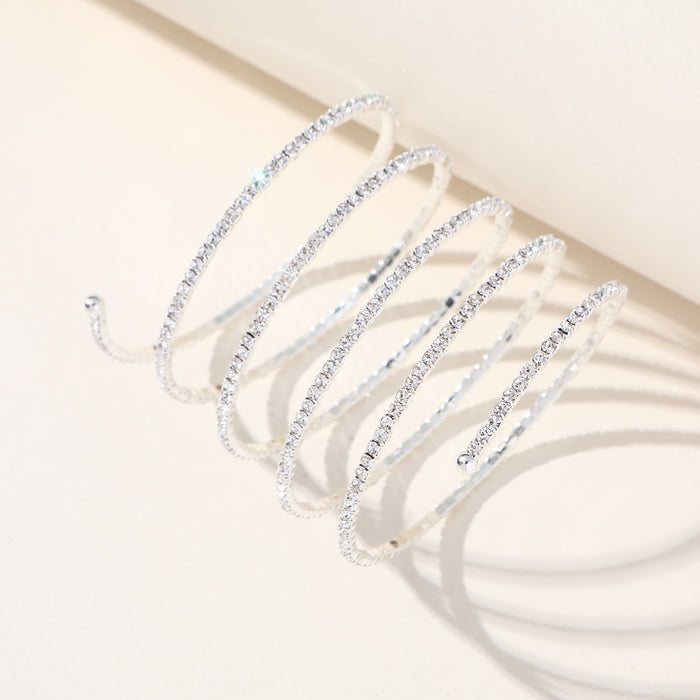 Wholesale Round Single Row Full Diamond Bracelet JDC-BT-ShiYi002