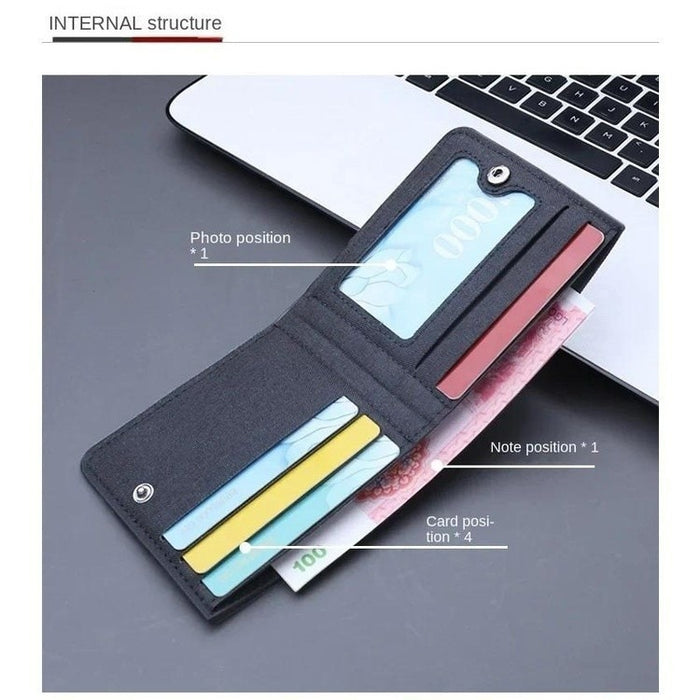 Wholesale Modern trendy ultra-thin cartoon print short canvas wallet