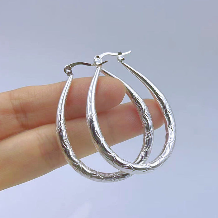 Wholesale Geometric Round Gold Hoop Earrings Trendy Jewelry Accessory MOQ≥3
