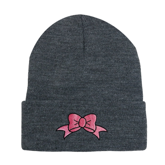 Wholesale Bow Embroidery Acrylic Knitted Hat JDC-FH-HaiPu009