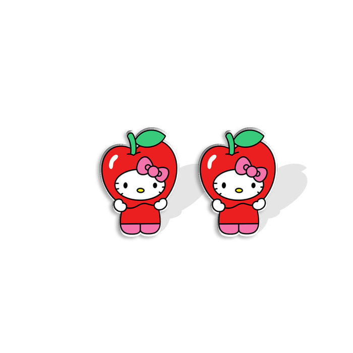 Wholesale Cartoon Kitten Acrylic Earrings JDC-ES-XiangL058