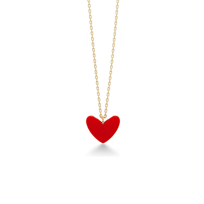 Wholesale Pure silver heart-shaped necklace, women's design pendant, collarbone chain