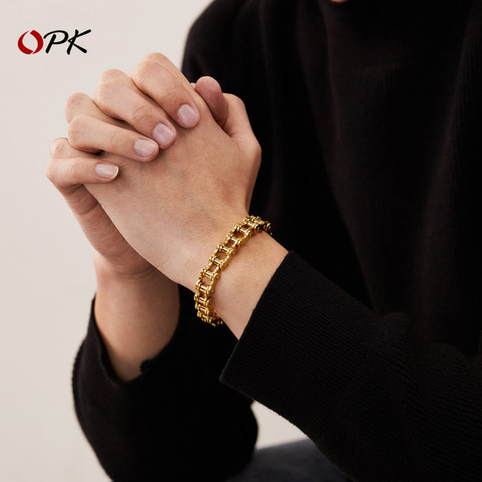 Wholesale Bracelet Titanium Steel Bracelet Rock Personalized Motorcycle Chain Bicycle Bracelet