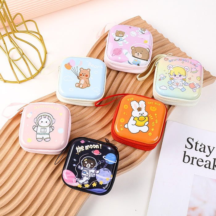 Wholesale coin purse change storage earphone cable storage bag children portable zipper earphone box