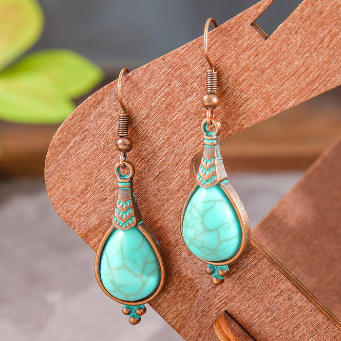Wholesale Ethnic Vintage Heart Earring Set - Zinc Alloy Jewelry Accessory for Party Wear MOQ≥2