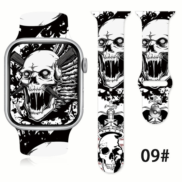 Wholesale Printed Silicone Watch Strap Wrist Strap JDC-WD-NuoQi048