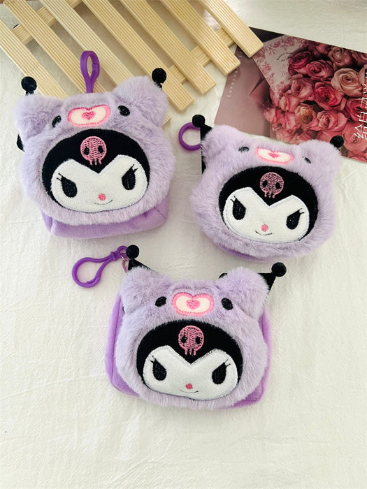 Wholesale Cute purple cartoon plush wallet