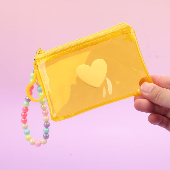 Wholesale Trendy Plush Coin Purse With Bead Chain And Zipper Macaron Purple Storage Bag Cute Fashion Accessory For Women Resale