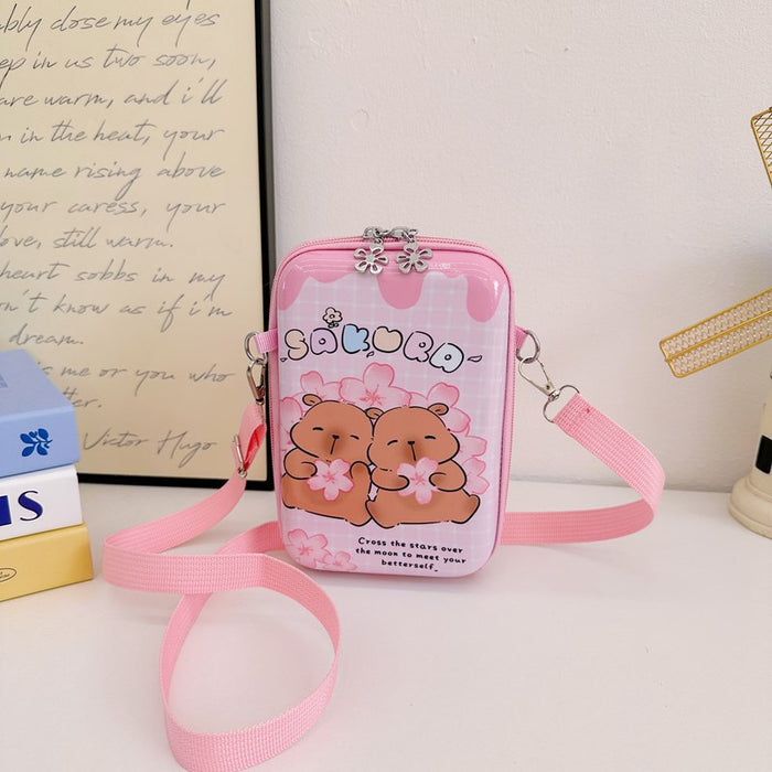 Wholesale Parent-child shoulder bag,  fashionable mobile phone bag fresh and sweet cartoon children' s shoulder messenger bag