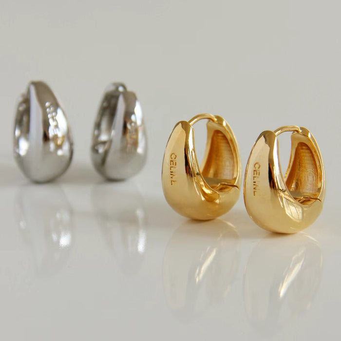 Wholesale Vintage CELI Metal Brass Gold-Plated Earrings