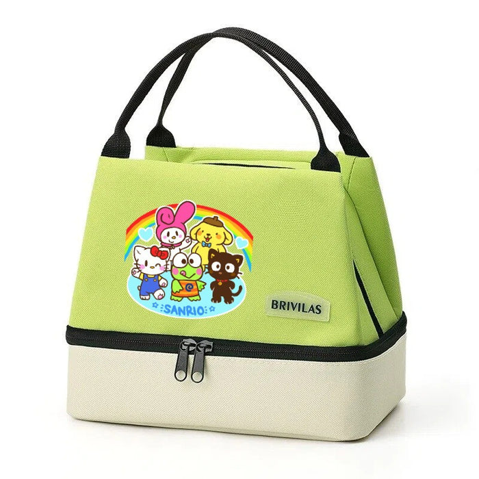 Wholesale Oxford Fabric Insulated Lunch Tote Bag Cute Cartoon Frog Design For Picnic Travel Everyday Use