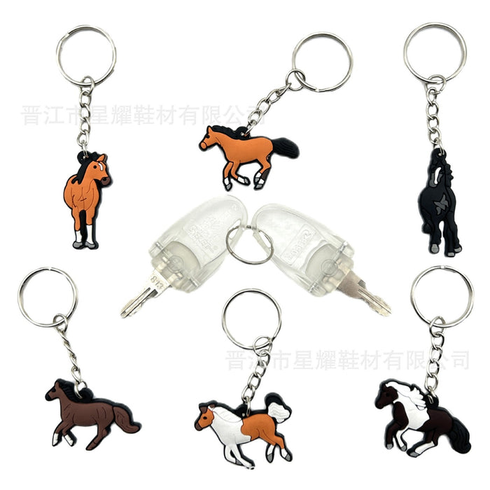 Wholesale Cartoon pony keychain pendant DIY backpack key accessories luggage accessories pendant