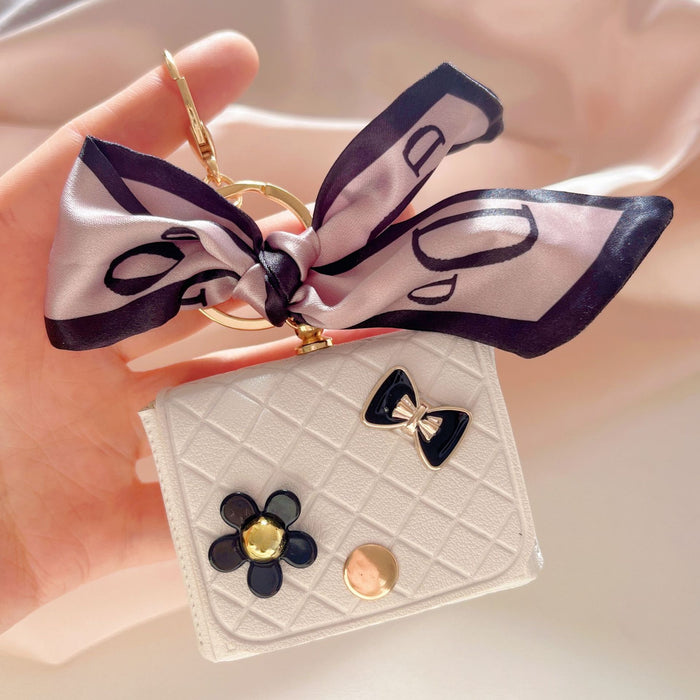 Wholesale Bow Leather Mini Coin Purse Keychain JDC-KC-ZhanLun018