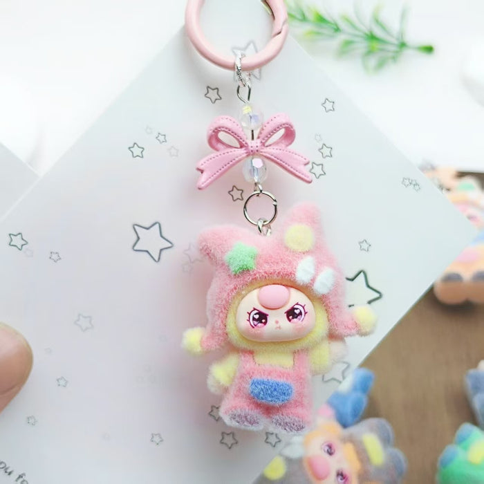 Wholesale Flocked hat keychain phone charm