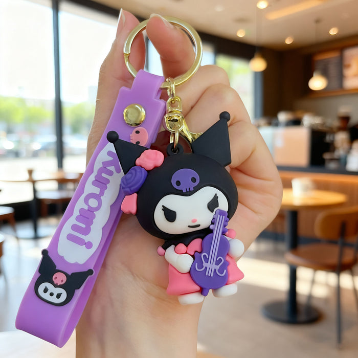 Wholesale Silicone cute cartoon keychains for couples