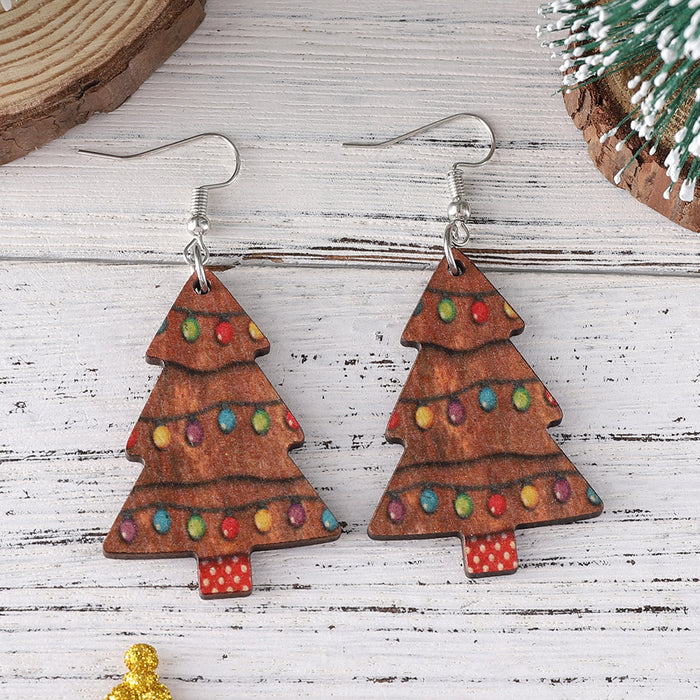 Wholesale Christmas Lights Christmas Tree Pendant Earrings