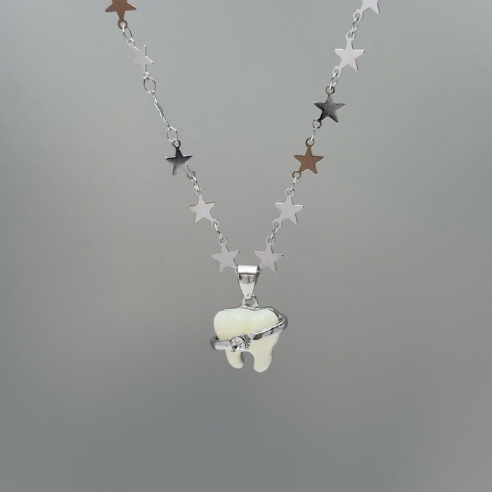 Wholesale Girly Heart Red Apple Design Necklace