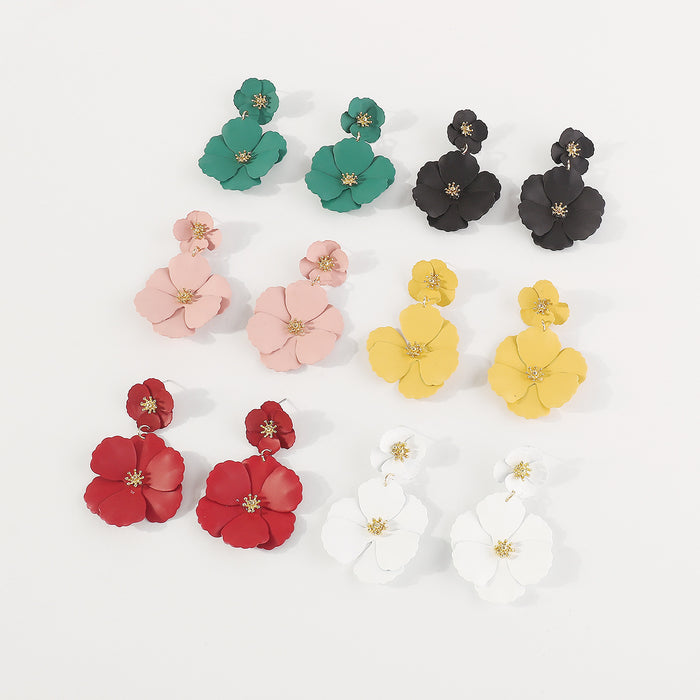 Wholesale Flower Ear Alloy Earrings JDC-ES-QianDi027