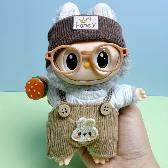 Wholesale  Doll Clothes Vinyl Plush 17cm Doll Cute Dress-Up Casual Outfit Skirt Plush Toy Clothes