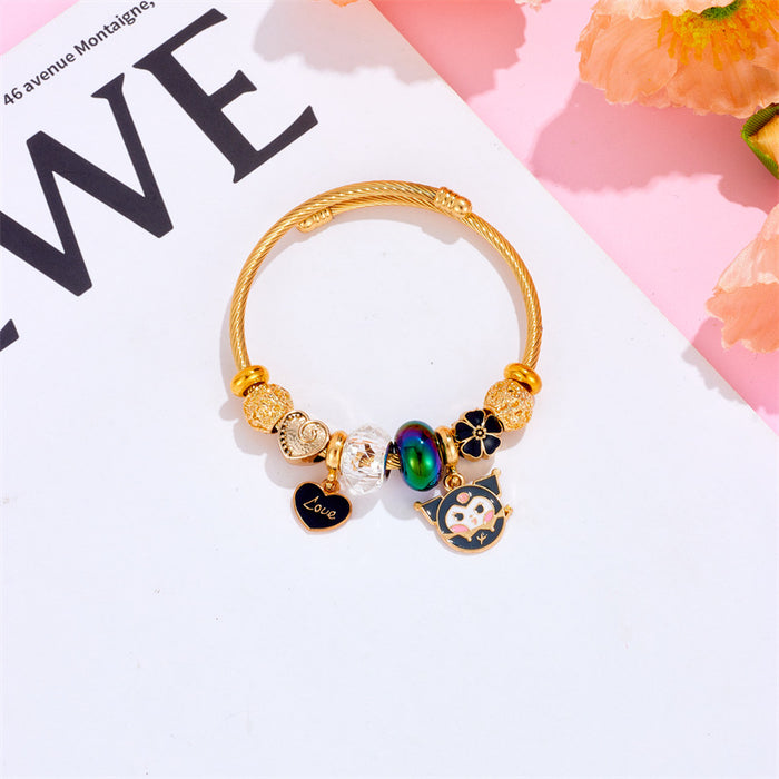 Wholesale Love Strip Beaded Alloy Bracelet JDC-BT-xiaobo011