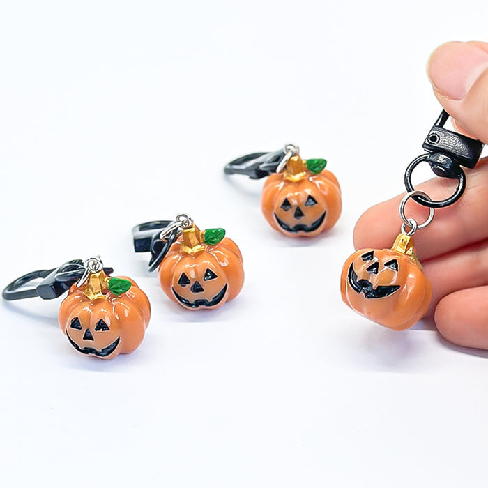 Wholesale  Halloween 3D Pumpkin Resin Keychain JDC-KC-TYS018