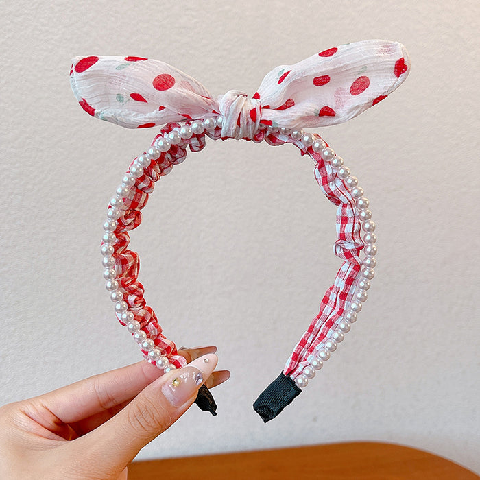 Wholesale Children' s headband girls non-slip baby hairpin headdress little girl rabbit ear bow headband