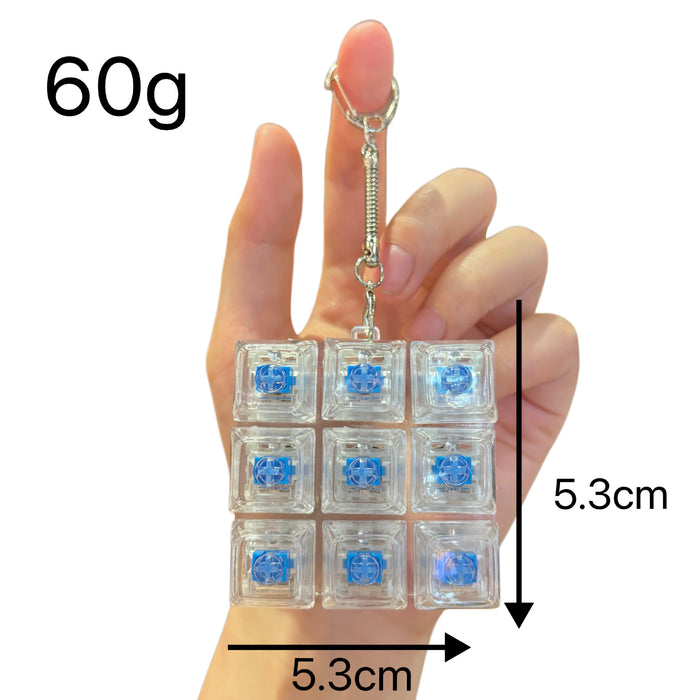 Wholesale PVC Light Transparent Keyboard Keychain Stress Relief Fidget Toy Gift For Couple