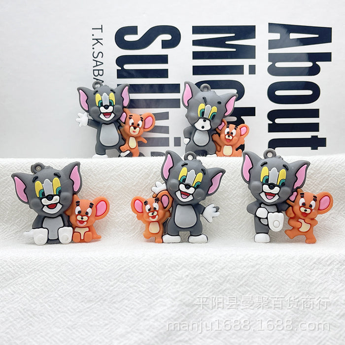 Wholesale   keychain cartoon silicone  pendant cartoon keychain