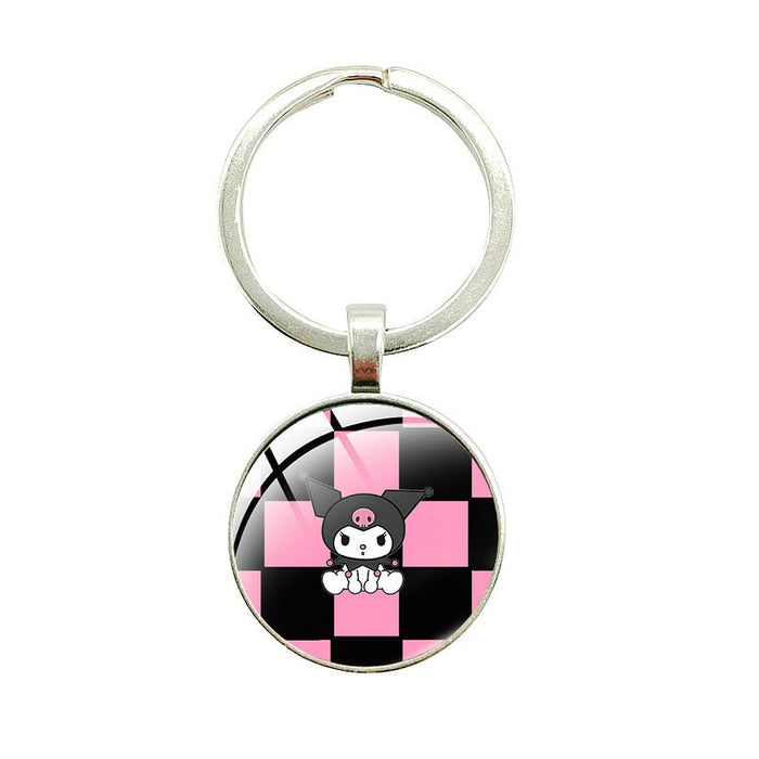 Wholesale Cartoon Time Gem Pendant Alloy Keychain JDC-KC-BinWei005