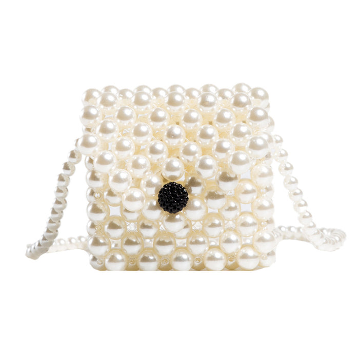 Wholesale Handmade bead bag, new love girl handbag, pearl crossbody bag